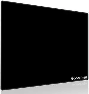 gogofree Glass Mousepad for Gaming, Ultra Smooth Mouse Mat with Hard Surface, Large Tempered Glass Mouse Pad Precision Speed Control for Games and Office (Black, 19.7" L x 15.7" W)