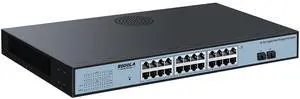SODOLA 24 Port PoE Gigabit Managed Switch 400W,24 GE PoE Port,2 GE Uplinks, IEEE802.3af/at, 19 inch RackMount, Static Link Aggregation/QoS/VLAN/IGMP Managed Network PoE Switch