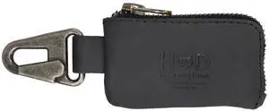 Hide & Drink, Car Key Holder with Keyring, Headphone & Charging Cables, Cash Zipper Case with Clasp, Full Grain Leather, Handmade, Charcoal Black Hide & Drink, Car Key Holder with Keyring, Headphone & Charging Cables, Cash Zipper Case with Clasp, Full Grain Leather, Handmade, Charcoal Black