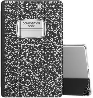 MoKo Case Fits Amazon Kindle Fire Max 11 Tablet (13th Gen, 2023 Release) 11" - Slim PU Leather Trifold Stand Cover for Fire 11 Tablet Frosted Hard Back Shell with Auto Wake/Sleep, Black Notebook