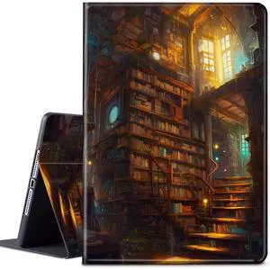 CGFGHHUY for All-New Kindle Fire 7 Tablet Case 12th Generation 2022 Release 7 inch Lightweight Protective PU Leather Smart Stand Cover with Auto Wake Sleep - Books