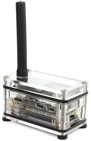 C4Labs JRZ-1SB case Compatible with Raspberry Pi Zero/Zero W & JumboSPOT MMDVM & Waveshare UPS Hat (Black Ice)