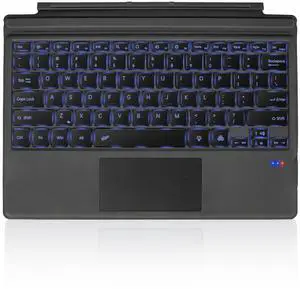 Surface Pro 7 Keyboard with Touchpad, 7-Color Backlit Wireless Bluetooth Type Cover for Microsoft Surface Pro 7+/7/6/5/4/3, Slim Design, Magnetic Attachment