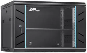 ZHPHMBM 6U Wall Mount IT Network Rack Cabinet - SPCC Cold-Rolled Steel with Vents for Heat Dissipation, Easy Assembly and Cable Routing 15 in Depth for AV and Network Equipment