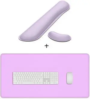 Vanilla Purple Keyboard and Mouse Wrist Rest Set & Extended Mouse Pad