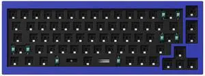 Keychron Q2 Custom Mechanical Keyboard Full Aluminum Wired Barebone Version, QMK/VIA Programmable Macro, Compatible with Mac Windows Linux, Hot-Swappable 65% Layout, Double-Gasket DIY Kit - Blue