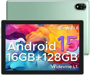 DOOGEE U102025 10 inch Tablet, Android 15 Tablet 16GB+128GB/2TB Expand, 2.0GHz Quad Core Gaming Tablets,5060mAh,1280x800 IPS HD Touchscreen,WiFi 6,Dual Camera,BT5.0,Widevine L1