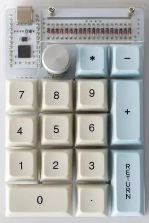 nullbits Tidbit 19 Key Programmable QMK Mechanical Numpad Kit (Plus - White)