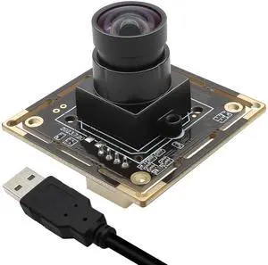 MMlove 5MP USB Camera Module 30FPS Webcam 80° Viewing Angle No Distortion Lens Lightburn Camera 1944P Industrial Security Camera USB2.0 for VR Face Recognition Streaming,PC/Laptop/Raspberry Pi