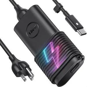 Dell XPS 130W Laptop Charger USB C Type-C AC Adapter for Dell XPS 15 2-in-1 17 9575 9500 9510 9520 9530 9700 9710 9720 9730, Precision 5470 5480 5550 5560 5530 5570, Latitude, AC Fast Charger, LED,10F