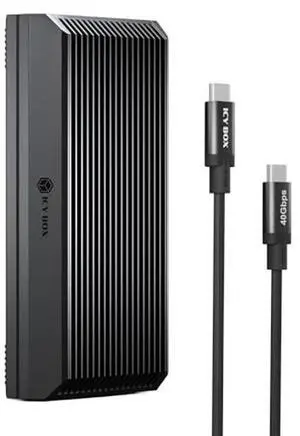 40Gbps M.2 NVMe SSD Enclosure, ICY BOX M.2 Enclosure Support SSD M/B+M Key Size 2280/2260/2242/2230 Compatible with Thunderbolt 4/3/USB4/3.2/3.1, Tool-Free Aluminum Thunderbolt 4 Enclosure
