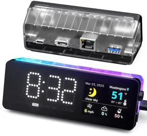 LTC Laptop Docking Station, 7-in-1 USB C Hub with Screen, Multiple Built-in Apps, Multiport Adapter with HDMI 4K@60Hz, 90W Power Delivery, USBC & USBA Data Ports, Dongle for MacBook, Dell, and More