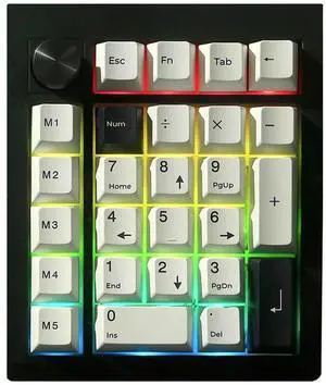 BOYI GMK26 Mechanical Numpad,QMK/VIA Programmable BT5.0/2.4GHz/Type-C Hot Swappable Gasket RGB Wireless Number Pad Mini Keyboard Rechargeable Numeric Keypad with Knob(Black)