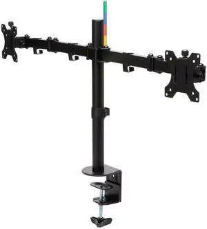 Kensington Dual Monitor Desk Mount, SmartFit Ergonomic Dual Monitor Arm for 2 Monitors Up to 32 inch and 17.6lbs for Office, Home, VESA Mount C-clamp Extended Monitor Stand, Black K55409WW