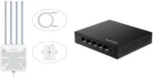 WAVLINK AX3000 WiFi 6 Outdoor Repeater with 5 Port Gigabit PoE Switch