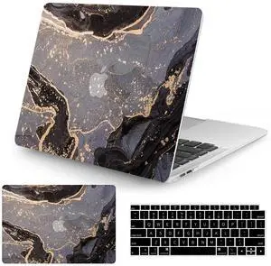 Watbro Compatible with MacBook Air 13 Inch Laptop Case 2020 2019 2018 Release A2337 M1/A2179/A1932,Colorful Marble Case with Keyboard Cover Skin for MacBook Air 2020 with Touch ID