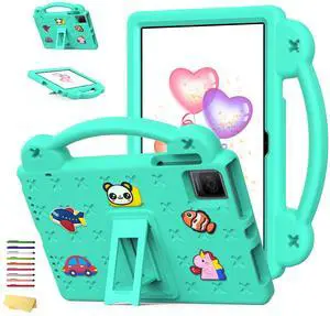 UUcovers Kids Stand/Handle Case for T-Mobile REVVL Tab 5G 10.36" 2023/ Blackview oscal pad 15 (2023) 10.36"/Tab 11 WiFi 2023/Tab 11 se 2023/ Tab 11 2021/ TCL Tab 10 Gen 2 10.36" 2023, Mint Green Bear