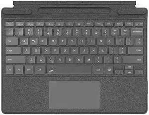 NUWONAYA Keyboard for Surface Pro 11/10/9/8/X (13inch), Portable Slim Type Cover for Surface Pro, Wireless Bluetooth Keyboard with Touchpad, Backlits,Built in Pencil Holder,Gray