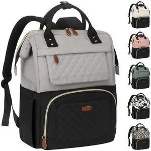 Vankor 15.6 Inch Laptop Backpack for Women Lightweight, TSA Approved Womens Laptop Backpack Purse Travel, Work, Business, College, Hiking, Light Khaki