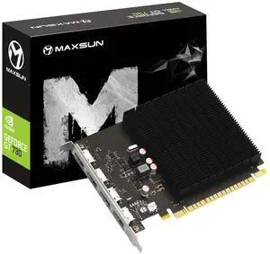 maxsun GeForce GT 730 4GB Video Graphics Card GPU for Computer PC ITX Single Slot PCI Express 4xHDMI, 4K Quad Monitor Multi Screen