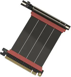 LINKUP PCIE 5.0 Riser Cable | for Vertical GPU Mount | Right Angle | Graphics Card GPU Ready | Usable with PCIe 4.0 & RX9070/ RTX5090 | 10cm (Total Length: 14cm)