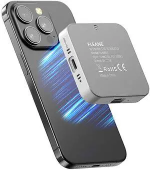 FLEANE Magnetic M.2 2230 2242 NVMe SSD Enclosure with Turbo Cooling Fan for iPhone 16 15 Pro/Pro Max/Plus ProRes, PD100W,10Gbps Aluminum External SSD Case for MacBook Laptop