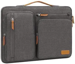 MOSISO 360 Protective Laptop Case 13 inch, 13 inch Laptop Sleeve Compatible with MacBook Air M4 M3 M2 M1 2025-2018/Pro M2 M1 2025-2016, Side Open Carrying Case with 4 Zipper Pockets&Handle, Taupe Gray