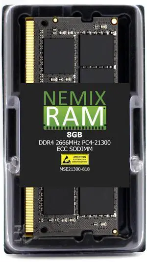 NEMIX RAM 8GB (1X8GB) DDR4 2666MHZ PC4-21300 1Rx8 1.2V CL19 260-PIN ECC SODIMM Compatible with Synology Diskstation DS923+ NAS