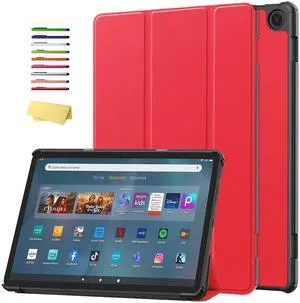 UUcovers for Amazon Kindle Fire Max 11 Tablet Case 13th Generation (2023 Release) 11" with Stand [Auto Wake/Sleep] Slim Lightweight Folio Trifold Smart Hard Back Shockproof Cover for Fire Max 11, Red