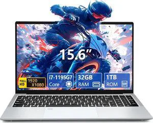 Gaming Laptop Core i7, Gaming Laptops,15.6 Inch Laptops FHD 1920 * 1080 Computer Laptop Up to 4.7GHZ, 32GB RAM 1TB SSD RJ45 WiF5 HDMI 180 Angle Opening Backlit Keyboard and Fingerprint Unlock Notebook