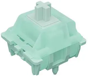 Gateron Jade Mint Keyboard Switches, Linear RGB LED 5 Pin 22mm Dual-Stage Spring Factory Pre-lubed 55gf Switches for Mechanical Keyboard(108PCS)