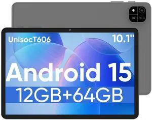 Tablet 10.1 inch Android Tablet with Octa-Core Processor, 12GB RAM 64GB ROM 2TB Expand, 1280x800 HD Touchscreen, GPS, FM, WiFi 5, Dual Camera, BT5.0, 6000mAh, Widevine L1