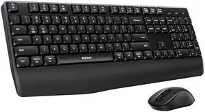 seenda Bluetooth Keyboard and Mouse, COE200 USB + Bluetooth Multi Device, Ergonomic Keyboard Mouse Set, Full-Size Wireless Combo Compatible for Mac OS/Windows PCs Computers Laptops MacBooks - Black