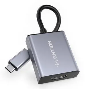 LENTION USB C to 4K HDMI Digital AV Adapter, Thunderbolt 3 to HDMI Adapter, for 2023-2016 MacBook Pro, New Mac Air/iPad/Surface,More, Stable Driver Certified (CB-4KHDMI, Space Gray)