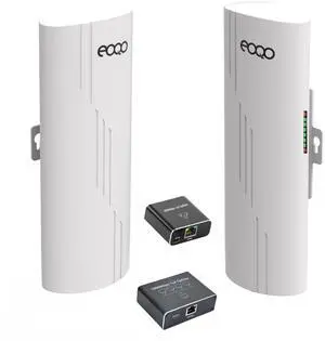 Point-to-Point Wireless Bridge with Two Ethernet Splitters, 1000Mbps 3KM Range, 5.8G WiFi Extender with 14dBi Antenna, Network Extension and LAN Splitter for Seamless Connectivity