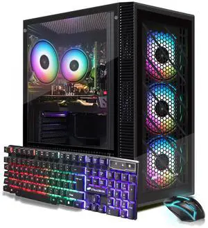 STGAubron Gaming PC Desktop Computer, Intel Core i7 8th Gen up to 4.1G, Radeon RX 590 8G, 32G DDR4, 1TB SSD, WiFi 6, BT 5.2, RGB Fan x4, Windows 11 Home STGAubron Gaming PC Desktop Computer, Intel Core i7 8th Gen up to 4.1G, Radeon RX 590 8G, 32G DDR4, 1TB SSD, WiFi 6, BT 5.2, RGB Fan x4, Windows 11 Home