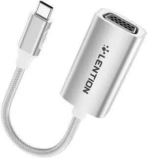 LENTION USB C to VGA Adapter, Type C VGA Cable Converter for 2025-2016 MacBook Pro 13/15/16, New iPad/Surface/Mac Air, Stable Driver Certified (CB-CU606, Sliver)