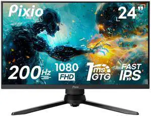 Pixio PX248 PRO V2 24 inch 200Hz Refresh Rate FHD 1080p Resolution Fast IPS Panel 1ms GTG Response Time Gaming Monitor