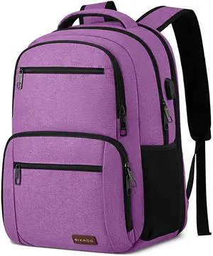 Backpack for Girls Women, School Backpack for Teen Boys, Lightweight Casual High School Bookbag, Daily-use Travel Laptop Backpack with USB Charging Port Fits 15.6 Inch Notebook