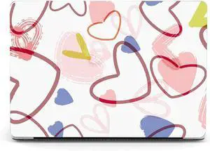 Berkin Arts for MacBook Air 15 inch Case 2025 2024 2023 Release M4 A3241 M3 A3114 M2 A2941 with Display & Touch ID with Keyboard Cover & Screen Protector Naive Art Pop Motifs Hearts Symbol