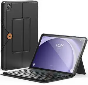 INFILAND Keyboard Case for Galaxy Tab A9+/A9 Plus, Slim and Portable Detachable Folder-Style Wireless Keyboard Cover with Anti-Loss Keycaps for Tab A9+ 11 inch 2023, Black