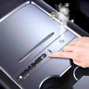 Mowlicas Retractable USB Hub for Tesla, Fast Charging Cable & Air Freshener is Necessary Tesla Model 3/Y 2021-2024 Accessories (not Highland or Juniper Compatible)