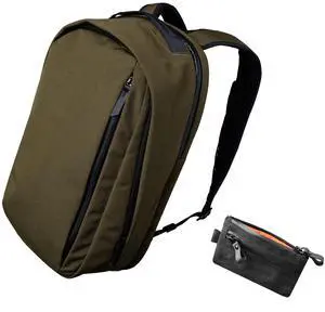 ALPAKA Metro Backpack Pro and Zip Pouch - Fits 15.6" Laptop Business Travel Backpack with YKK Zippers, MOD Key Leash & Luggage Pass-through, RFID-Blocking Small Cash and Card Zip Wallet with YKK Zipp