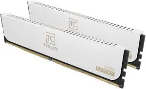 TEAMGROUP T-Create Expert Overclocking 10L DDR5 64GB Kit (2 x 32GB) 6000MHz (PC5-48000) CL34 Intel XMP 3.0 & AMD Expo Compatible Desktop Memory Module Ram White - CTCWD564G6000HC34BDC01