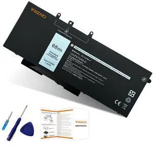 68WH 7.6V GJKNX Battery Replacement for Dell Latitude 5480 5580 5280 5288 5488 5590 5591 5490 5491 5495 E5480 E5580 E5490 E5590 Precision 15 3520 3530 Series GD1JP DY9NT 5YHR4 451-BBZG 7.6V 4-Cell