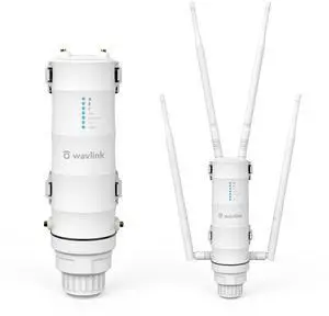 WAVLINK AC1200 Outdoor WiFi Extender, Weatherproof Dual Band Wireless Outdoor Access Point with POE, High Power Long Range WiFi Extender Signal Booster, 4x7dBi Antennas, AP/Router/Repeater Mode