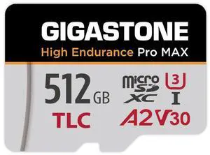 [5-Yrs Free Data Recovery] GIGASTONE 512GB Micro SD Card, TLC High Endurance Pro MAX, Speed Up to 160/130 MB/s, Compatible with REDTIGER Rove VIOFO VANTRUE PRUVEEO Dash Cam, MicroSDXC UHS-I A2 V30 U3