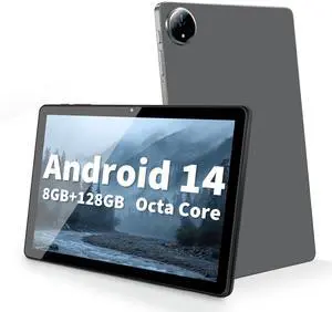 Veidoo 11 inch Tablet, Android Tablet with 8GB (4+4 Expand) RAM 128GB ROM 1TB Expand, 1280 * 800 in-Cell HD Touch Screen, Octa-Core Processor, WiFi 6, BT 5.0, Dual Camera (Grey)