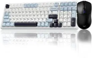 AULA Gaming Keyboard and Mouse, F99 Wireless Mechanical Keyboards Hot Swappable Custom Keyboard+SC580 Wireless Gaming Mouse Black