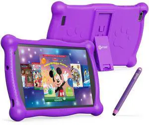 Contixo V10A 7" Kids HD Learning Tablet for Ages 37 with 32GB, Parental Controls, Kid-Proof Case, Stylus & 50+ Disney eBooks ($200 Value), Educational Games Included, Purple